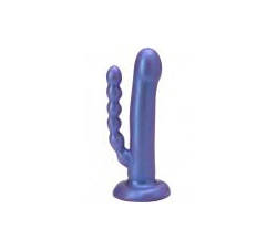 Flex Double Penetrating Dildo Silicone 5.25 Inch - Purple Haze 